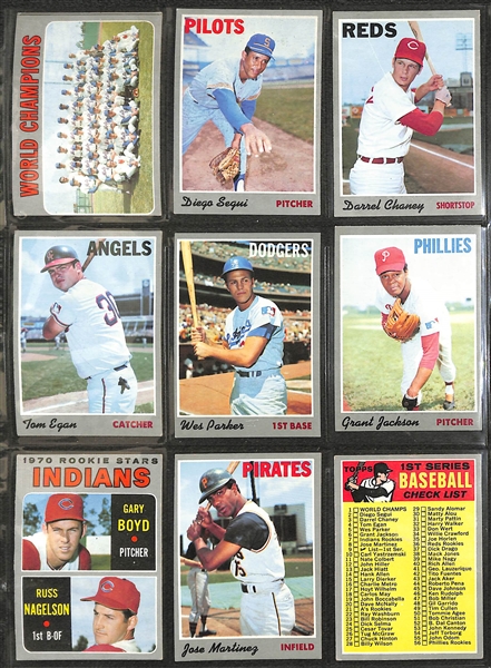 1970 Topps Baseball Partial Set (Approx 600 of 720 Cards - Almost 85% of Set) w. Aaron & Clemente