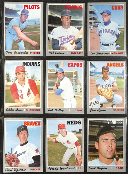 1970 Topps Baseball Partial Set (Approx 600 of 720 Cards - Almost 85% of Set) w. Aaron & Clemente