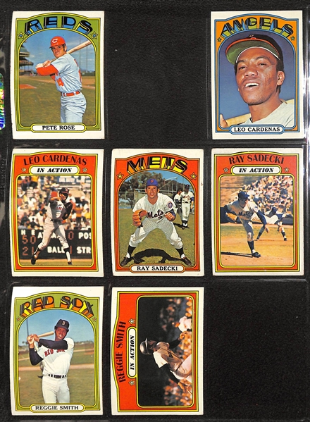1972 Topps Baseball Partial Set (600+ of 787 Cards) w. Mays & Clemente
