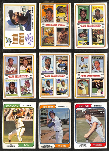  1974 Topps Baseball Near Complete Set (647 of 660 Cards - 98% Complete) w. Dave Winfield Rookie Card