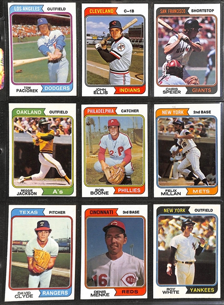  1974 Topps Baseball Near Complete Set (647 of 660 Cards - 98% Complete) w. Dave Winfield Rookie Card