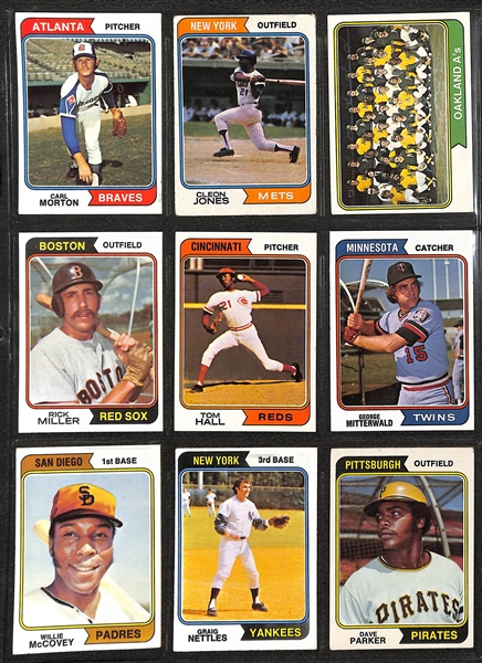  1974 Topps Baseball Near Complete Set (647 of 660 Cards - 98% Complete) w. Dave Winfield Rookie Card