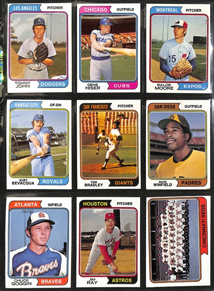  1974 Topps Baseball Near Complete Set (647 of 660 Cards - 98% Complete) w. Dave Winfield Rookie Card
