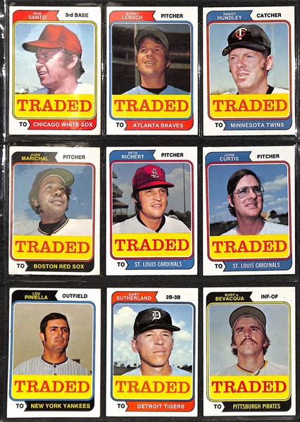  1974 Topps Baseball Near Complete Set (647 of 660 Cards - 98% Complete) w. Dave Winfield Rookie Card