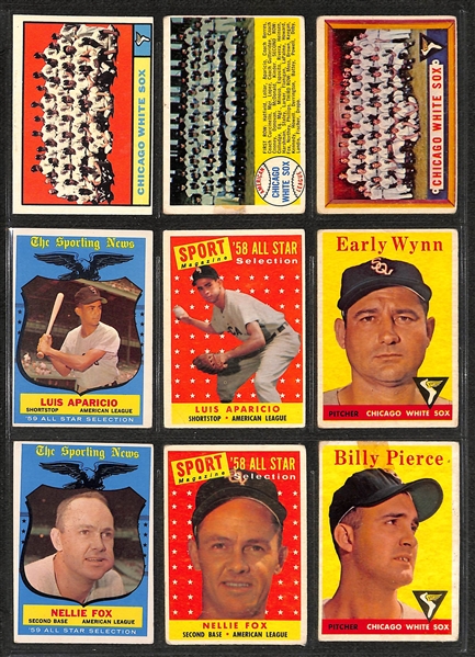  Lot of (360) 1957-1963 Topps American League Baseball Cards w. Substars & Commons
