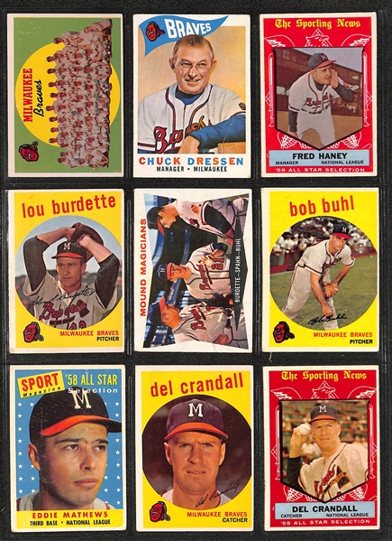   Lot of (360) 1957-1963 Topps National League Baseball Cards w. Substars & Commons