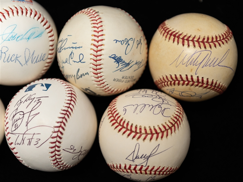 Lot of (7) Phillies Multi Signed Baseball w. Chase Utley Ball, and Ashburn/Carlton/Bunning Signed Baseballs (JSA Auction Letter)