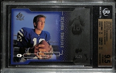 1998 SP Authentic Peyton Manning #14 Die-Cut Rookie Card (Missing Serial Number) Graded BGS 9.5 Gem Mint!