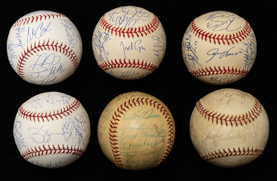 Lot of (2) Phillies Multi Signed 1960s Team Baseballs and (4) Minor League All Star Team Multi Signed w. Johnny Callison, Ray Culp and Others (JSA Auction Letter)