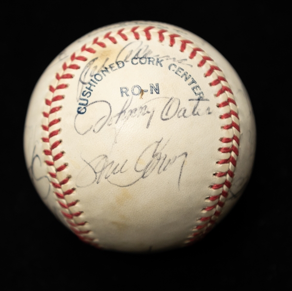 Lot of (2) Vintage and Modern Dodgers Autographed Baseballs w. Dusty Baker, Tommy John and Many Others (JSA Auction Letter)