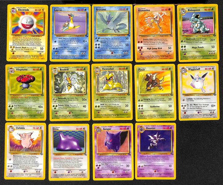 Lot of (50) 1999 & 2000 Pokemon Cards w. (25) Holos Incl. Dark Persian Promo, Machamp, Moltres, Zapdos, Ninetales and Many Others