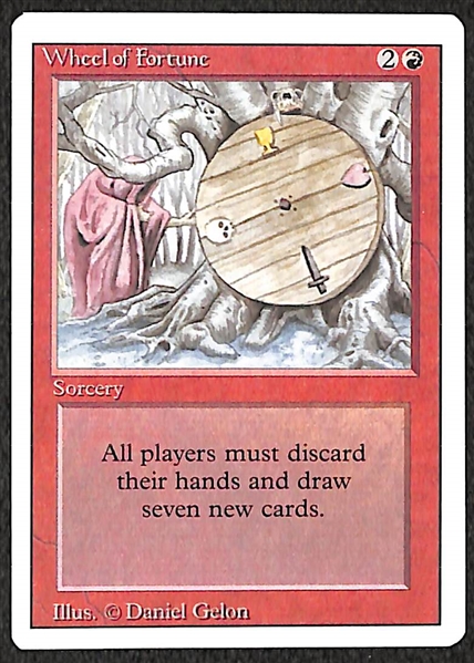 Magic The Gathering Revised Edition Wheel of Fortune Playing Card