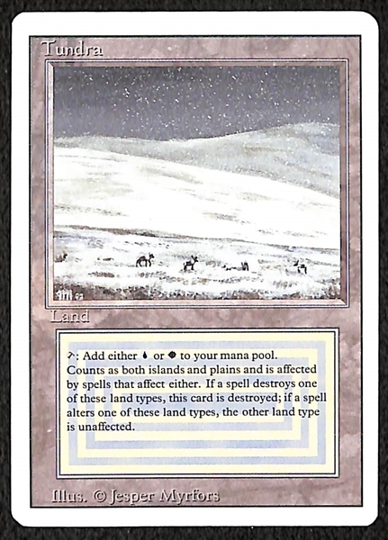 Magic The Gathering Revised Edition Dual Lands Tundra Playing Card
