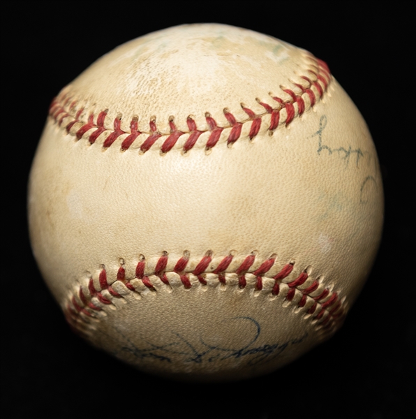 Jackie Robinson, Dom DiMaggio, & Johnny Pesky Signed Baseball (JSA Auction Letter) w. 14 Additional Autographs