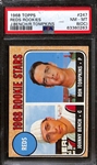 1968 Topps Reds Rookies #247 Johnny Bench Graded Rookie Card PSA 8(OC) NM-MT