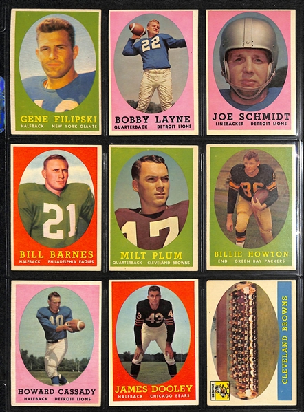 1958 Topps Football Complete Set w. PSA 4 Jim Brown Rookie Card