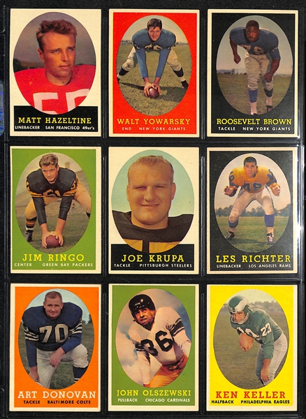 1958 Topps Football Complete Set w. PSA 4 Jim Brown Rookie Card