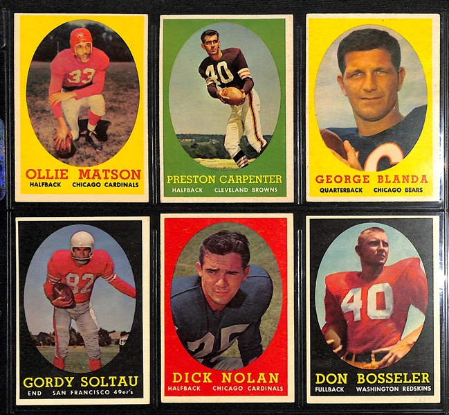 1958 Topps Football Complete Set w. PSA 4 Jim Brown Rookie Card