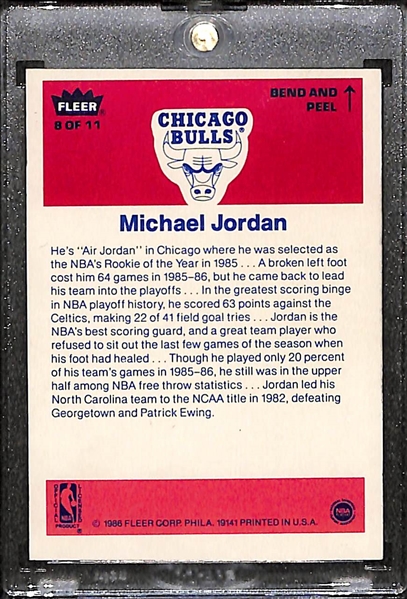 1986-87 Fleer Michael Jordan Rookie Sticker #8