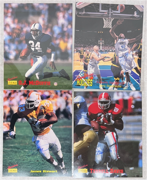 Lot of (70+) Signature Rookies Autographed 8x10 Photos w. Terrell Davis, Jerry Stackhouse and Others
