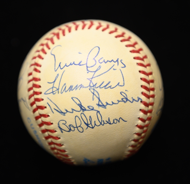 Baseball Legends Signed Baseball - 14 Autographs w. Koufax (signed twice), Gibson, Banks, Snider (signed twice), + More!  - Full JSA Letter