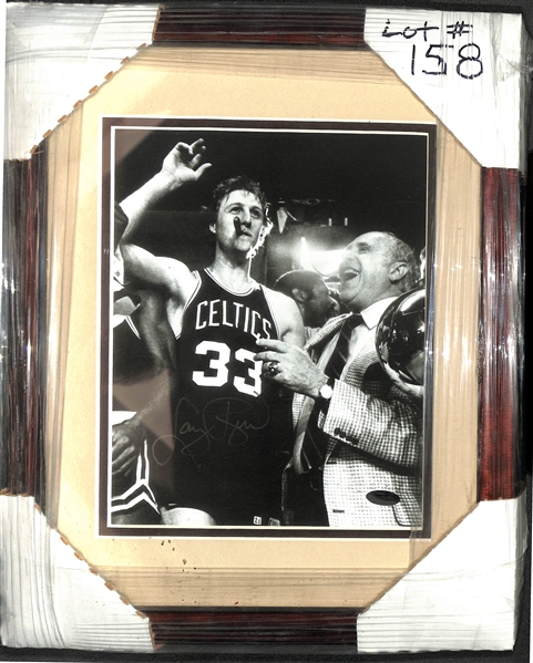 Larry Bird Signed/Framed 8x10 Photo (JSA Auction Letter)