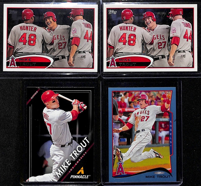 Lot of (14) Mike Trout and Bryce Harper cards with (7) Bryce Harper Prizm Rookies