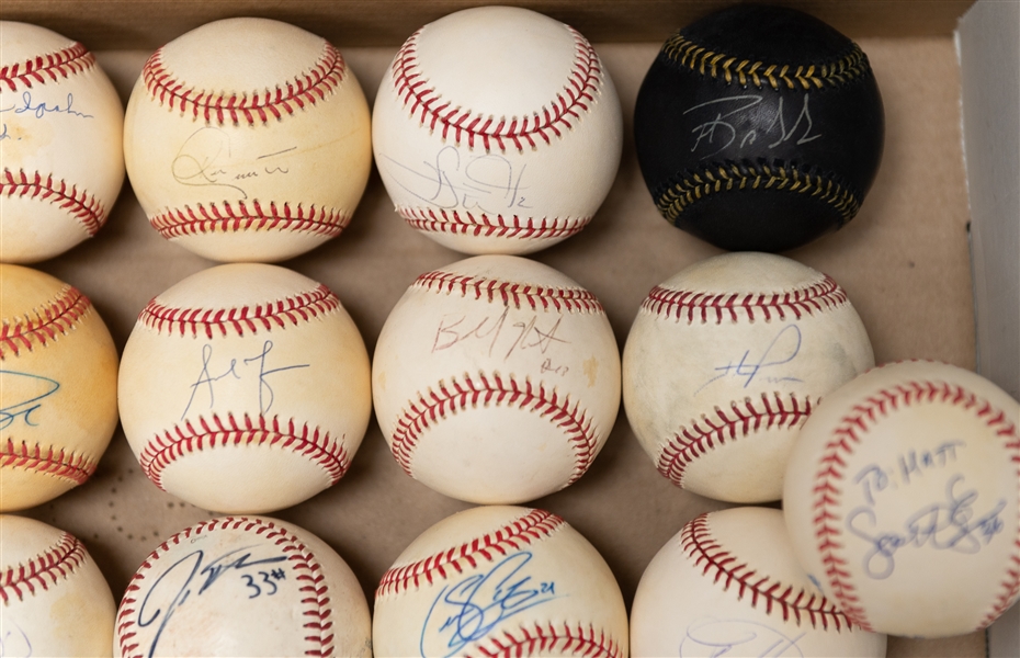 Lot of (25) Autographed Baseballs w. Phil Neikro, Warren Spahn, Juan Marichal and More (JSA Auction Letter)