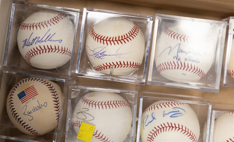 Lot of (15) Autographed Baseballs w. Sosa, Goldschmidt, Wills, and Many More (JSA Auction Letter)