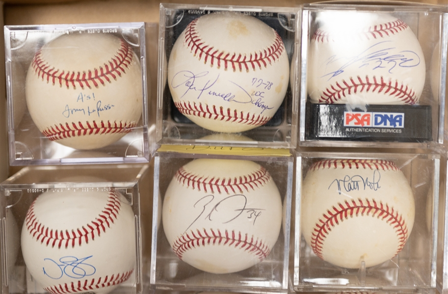 Lot of (15) Autographed Baseballs w. Pinella, LaRussa, B. Williams, and Many More (JSA Auction Letter)