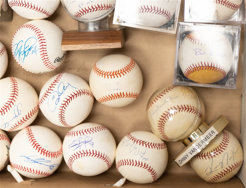 Lot of (21) Autographed Baseballs w. Sosa, Bagwell, Cano, Cey, Mckeon, Vandermeer and Many More (JSA Auction Letter)