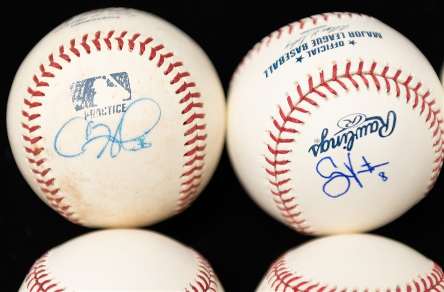 2008 Phillies Autographed Baseball Lot of (7) w. (2) Cole Hamels, Charlie Manuel, and Jimmy Rollins (JSA Auction Letter)
