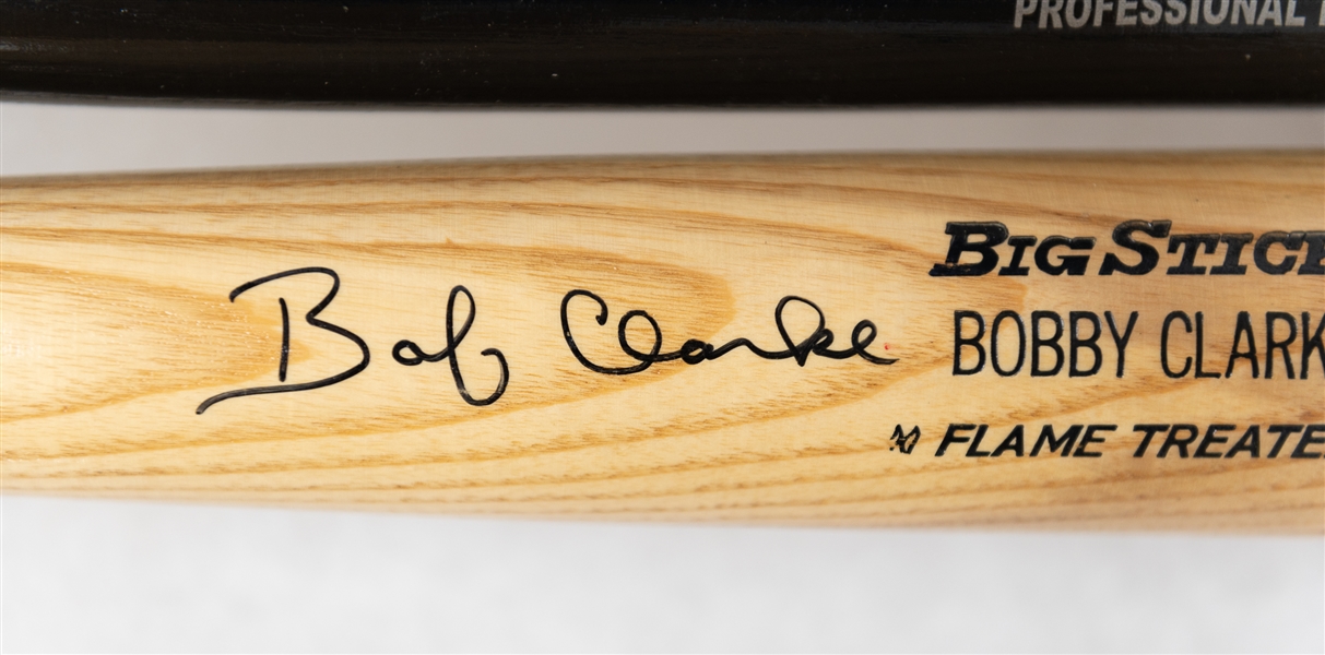 Steve Carlton Autographed Rawlings Adirondack with HOF 94 Inscription & Bob Clarke Adirondack Autographed Bats (JSA Cert)