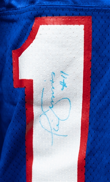Lot of (2) Autographed Phil Simms Giants Jerseys (JSA Auction Letter)