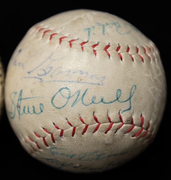 Lot of (3) Multi Signed Baseballs w. Dick Allen, Richie Ashburn, Bob Uecker, and Many More (JSA Auction Letter)