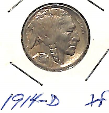 Lot of (55) Buffalo Nickels from 1913-1938 w. 1914-D