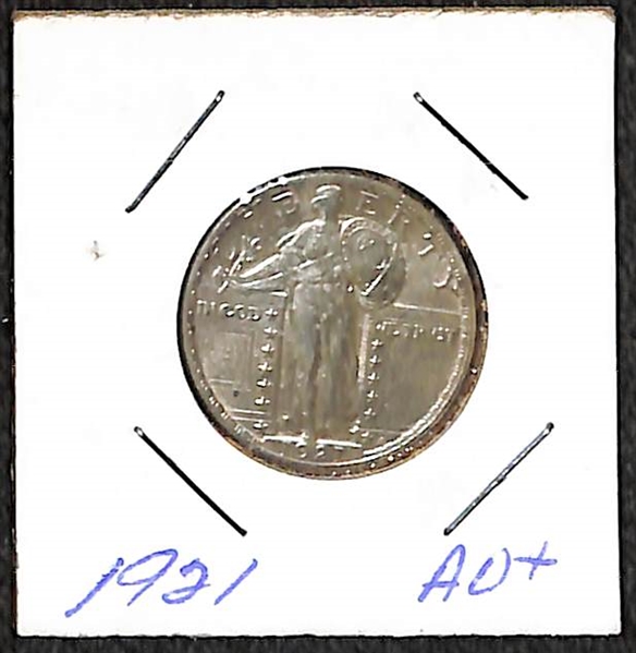  Lot of (2) Standing Liberty Quarters - 1919 S & 1921