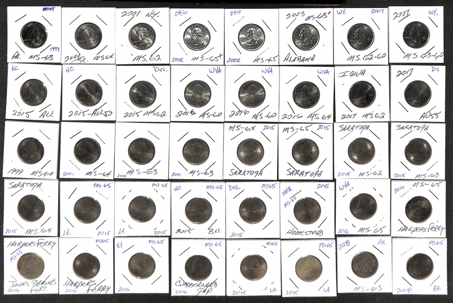  Lot of (86) Assorted State Quarters & More from 1999-2008