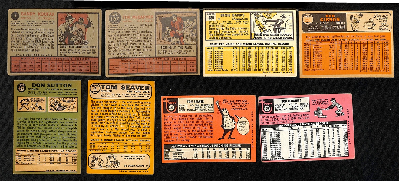 Lot of (35) 1960-1969 Topps Baseball Cards w. 1962 Sandy Koufax