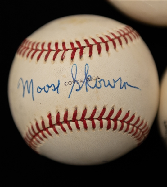 Lot of (5) Autographed Baseballs with Bill Mazeroski, Tom Lasorda and Others (JSA Auction Letter)