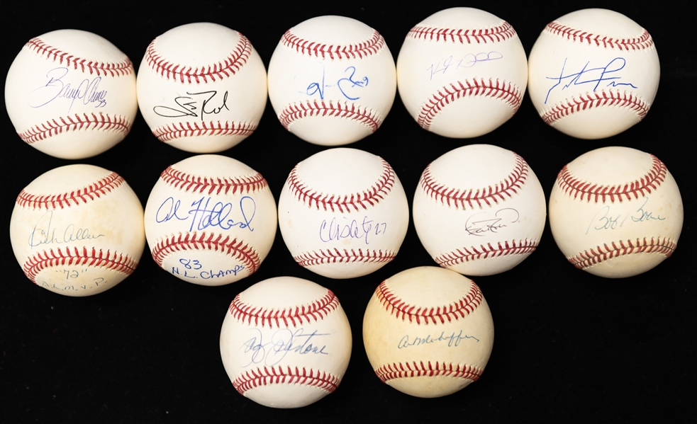 Lot of (12) Phillies Autographed Baseballs w. Dick Allen, Art Mahaffey, Scott Rolen and Others (JSA Auction Letter)