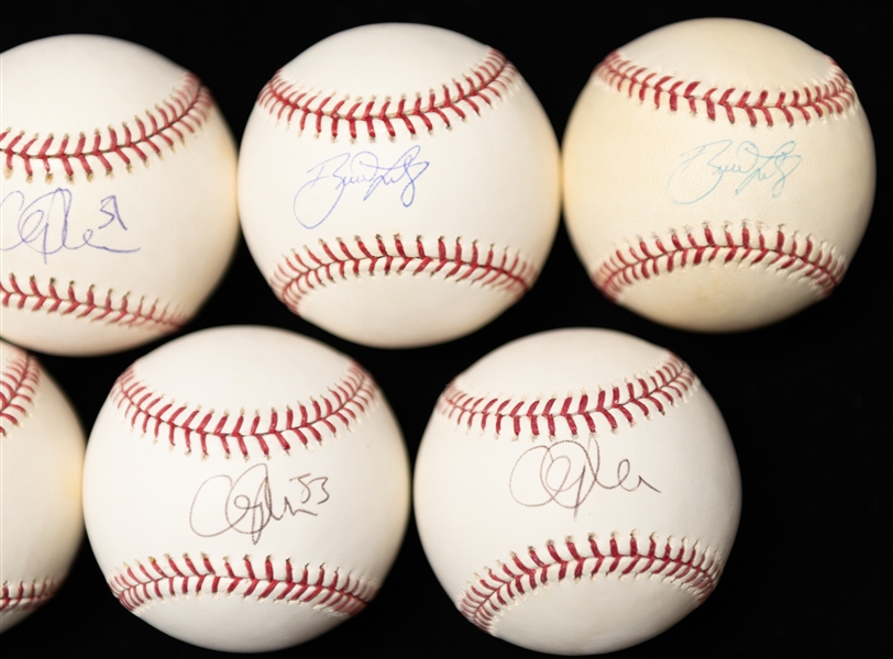 Lot of (4) Cliff Lee and (3) Brad Lidge Autographed Baseballs (JSA Auction Letter)