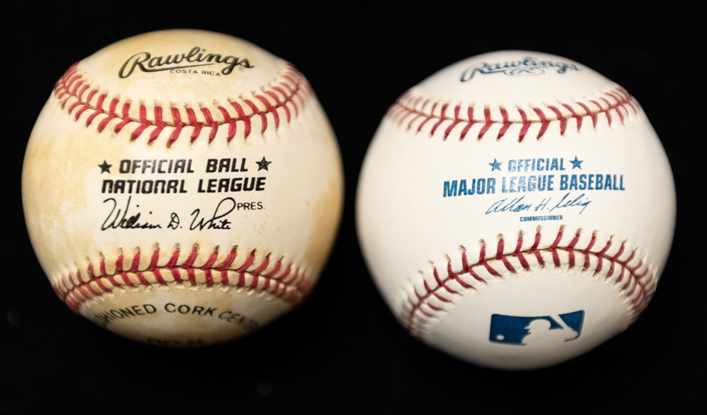 Harry Kalas and Richie Ashburn Autographed Baseball Lot (JSA Auction Letter)