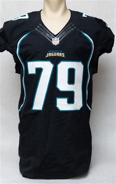 Jacksonville Jaguars 2012 Game Issued Andrew Mitchell #79 Nike Jersey (Steiner COA)