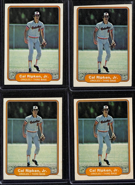 Lot of (60+) 1980s Rookie Cards w. Ripken Jr., McGwire, Puckett, Boggs, Strawberry, Bonds, and Many More