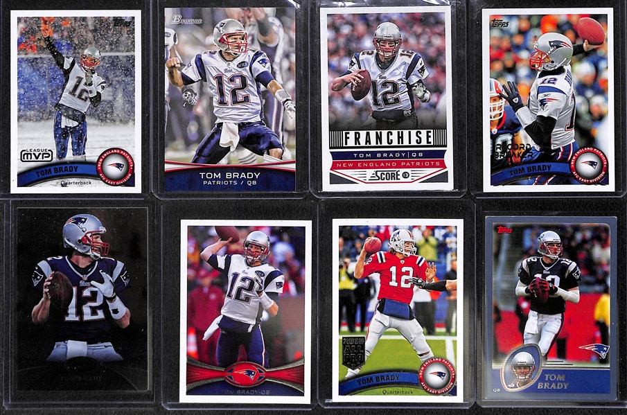 Lot of (26) Football Cards w. (17) Tom Brady, Dan Marino, and Other Stars
