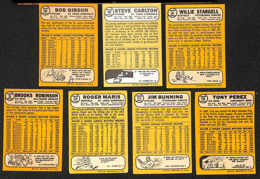 Lot of (375+) 1968 Topps Baseball Cards w. Bob Gibson 