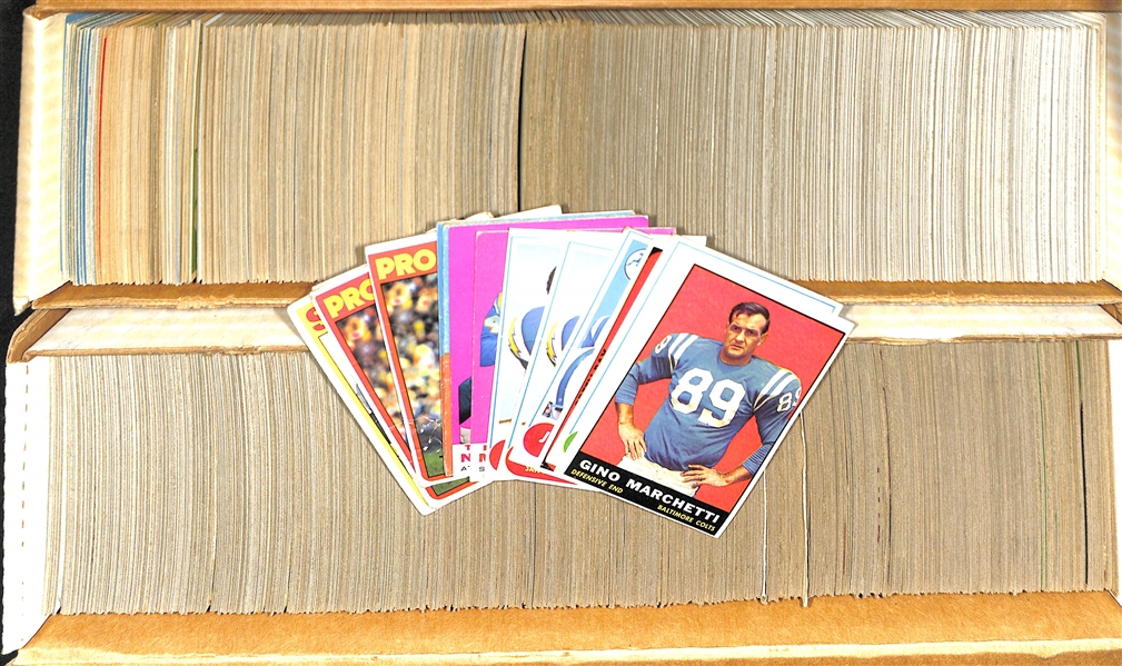 Lot of Approx (1000) 1961-1978 Football Cards - Topps & Fleer