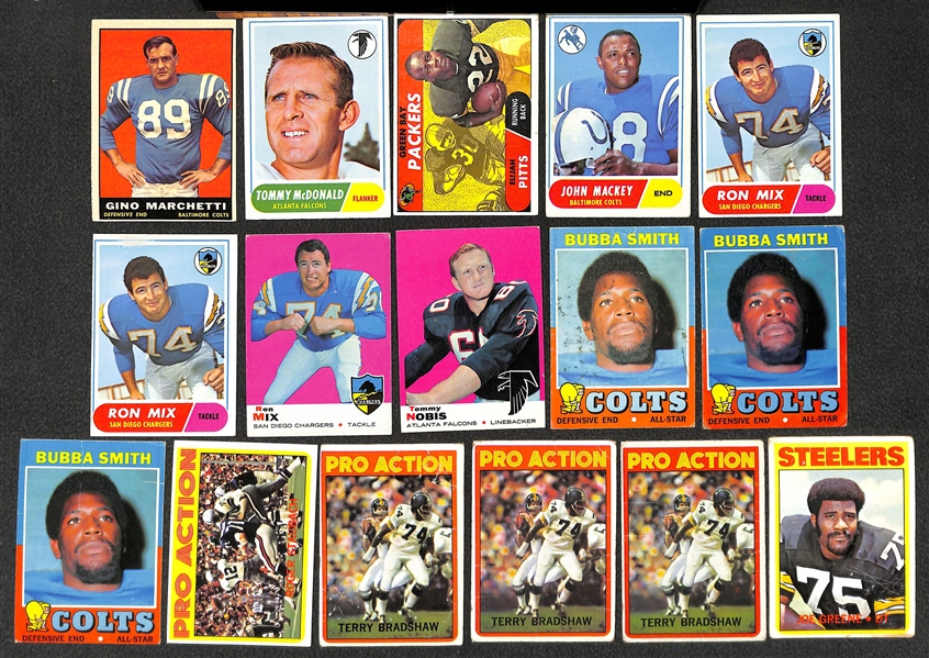 Lot of Approx (1000) 1961-1978 Football Cards - Topps & Fleer