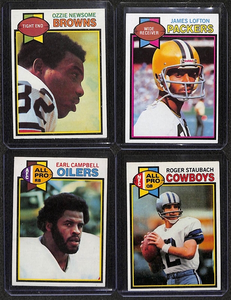 (2) 1979 Near Complete FB Sets w. Campbell & (2) Complete 1980 FB Sets w. Simms